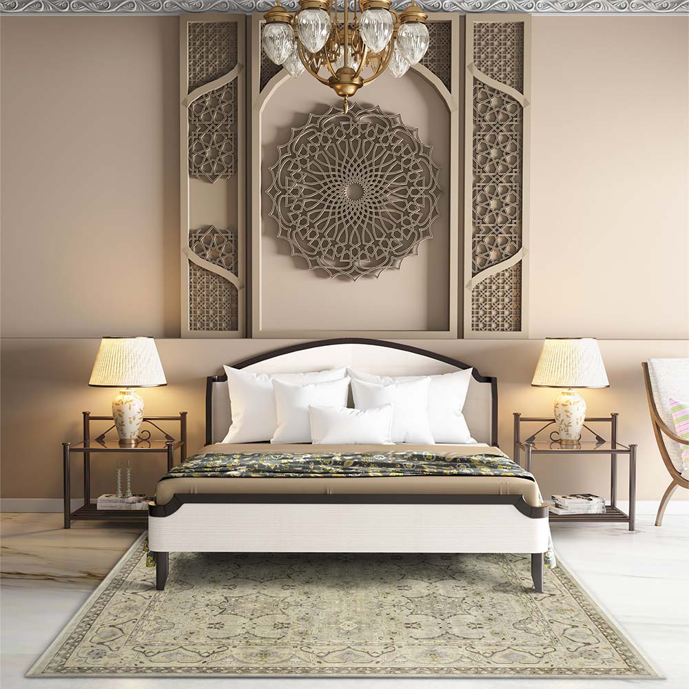 Green New Zealand Wool Hand Knotted Premium Rug