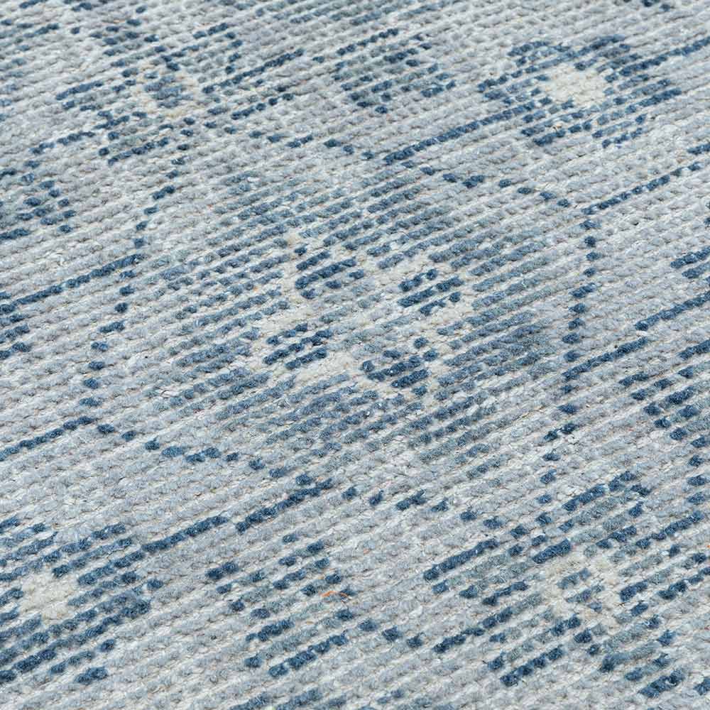Hand Knotted Blue New Zealand Woollen Rug