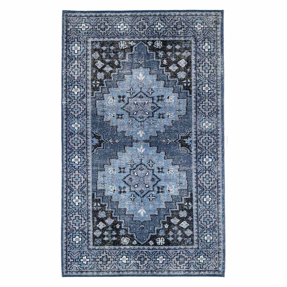 Blue Woollen Premium Hand Knotted Rug