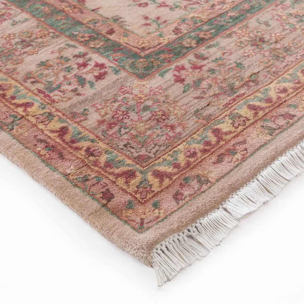 New Zealand Peach Woollen Hand Knotted Rug