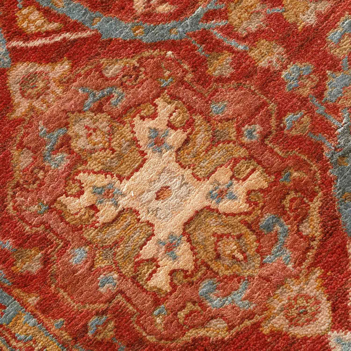 Bright Red Woollen Hand Knotted Premium Rug