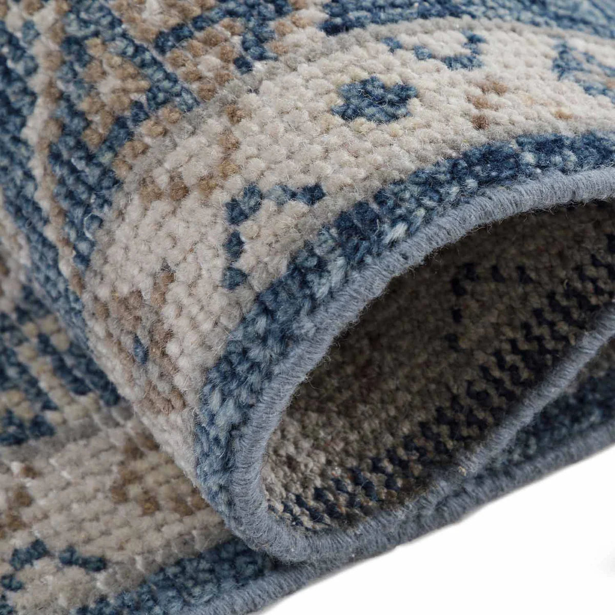 Hand Knotted Blue New Zealand Woollen Rug
