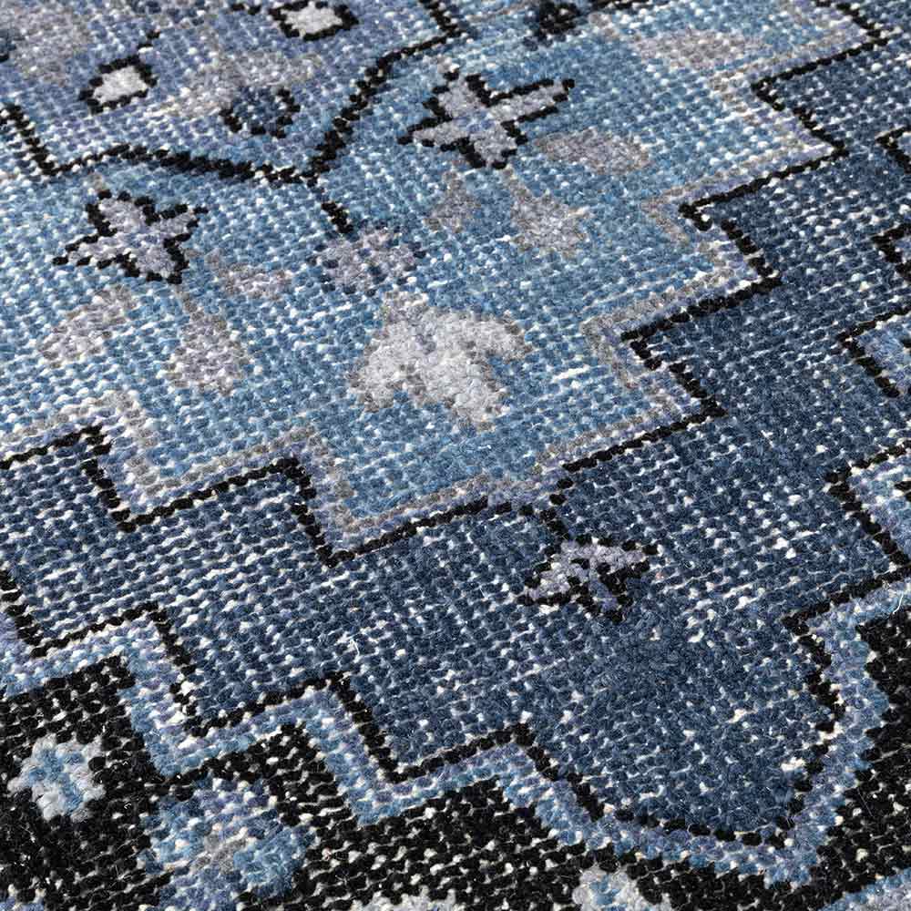 Blue Woollen Premium Hand Knotted Rug