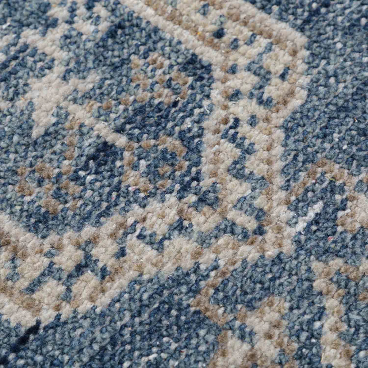 Hand Knotted Blue New Zealand Woollen Rug