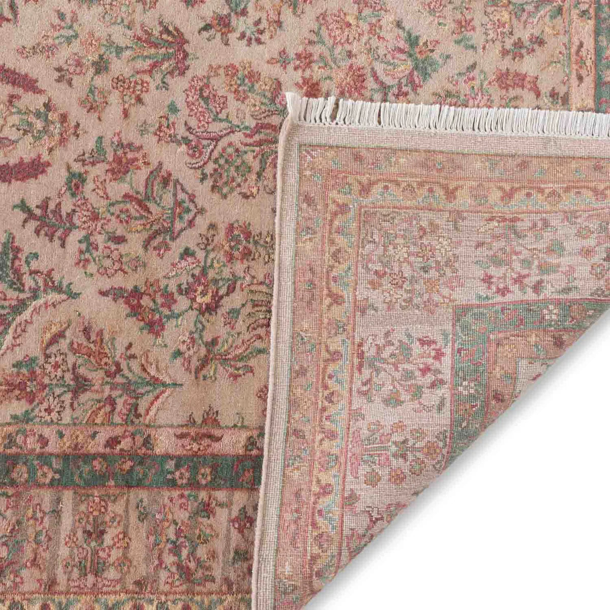 New Zealand Peach Woollen Hand Knotted Rug