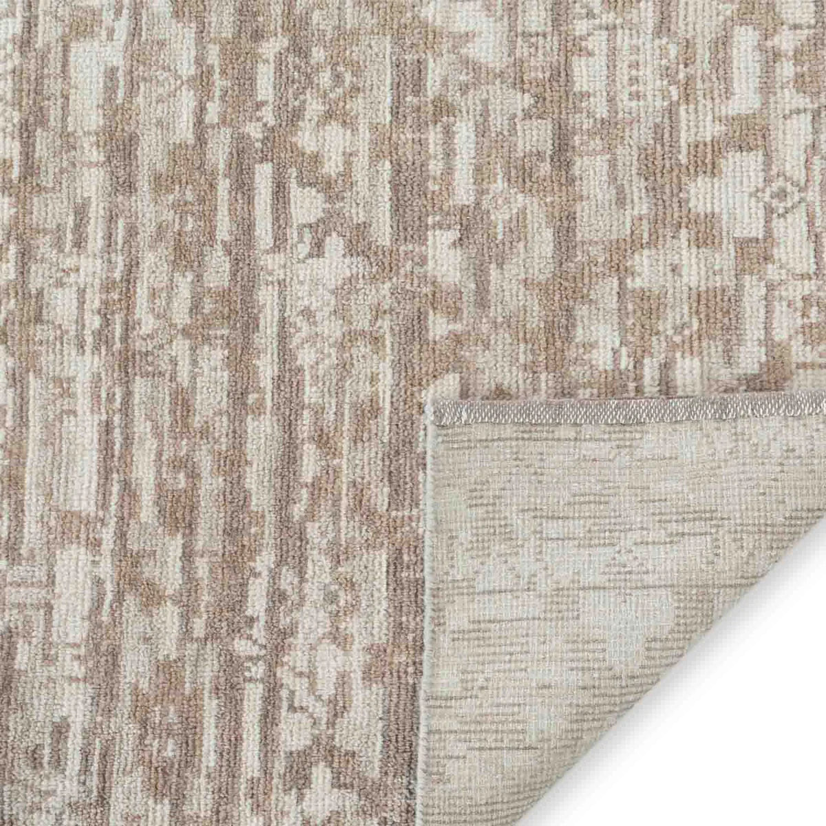 Hand Knotted Beige New Zealand Woollen Rug