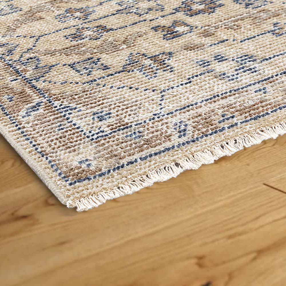Hand Knotted Cream New Zealand Woollen Rug