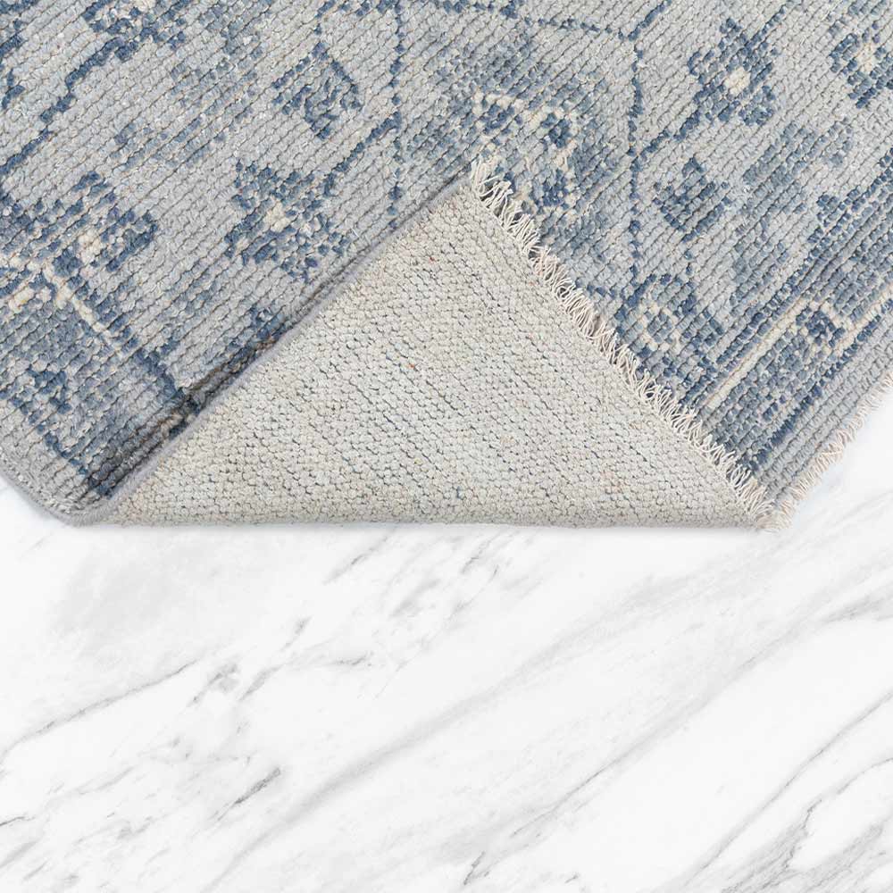 Hand Knotted Blue New Zealand Woollen Rug