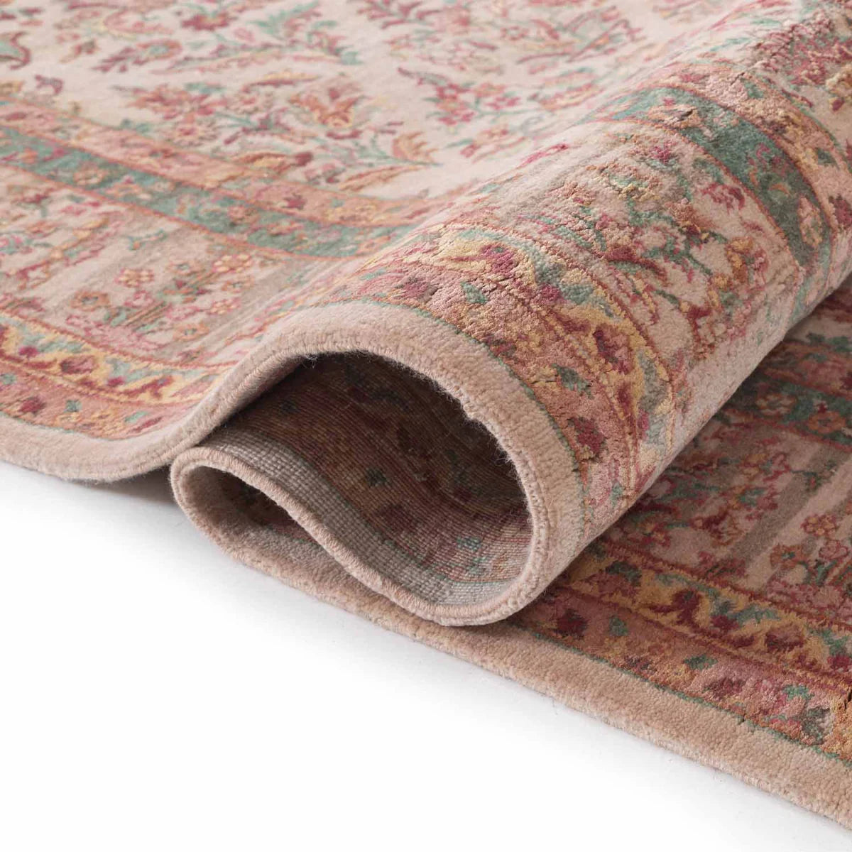 New Zealand Peach Woollen Hand Knotted Rug