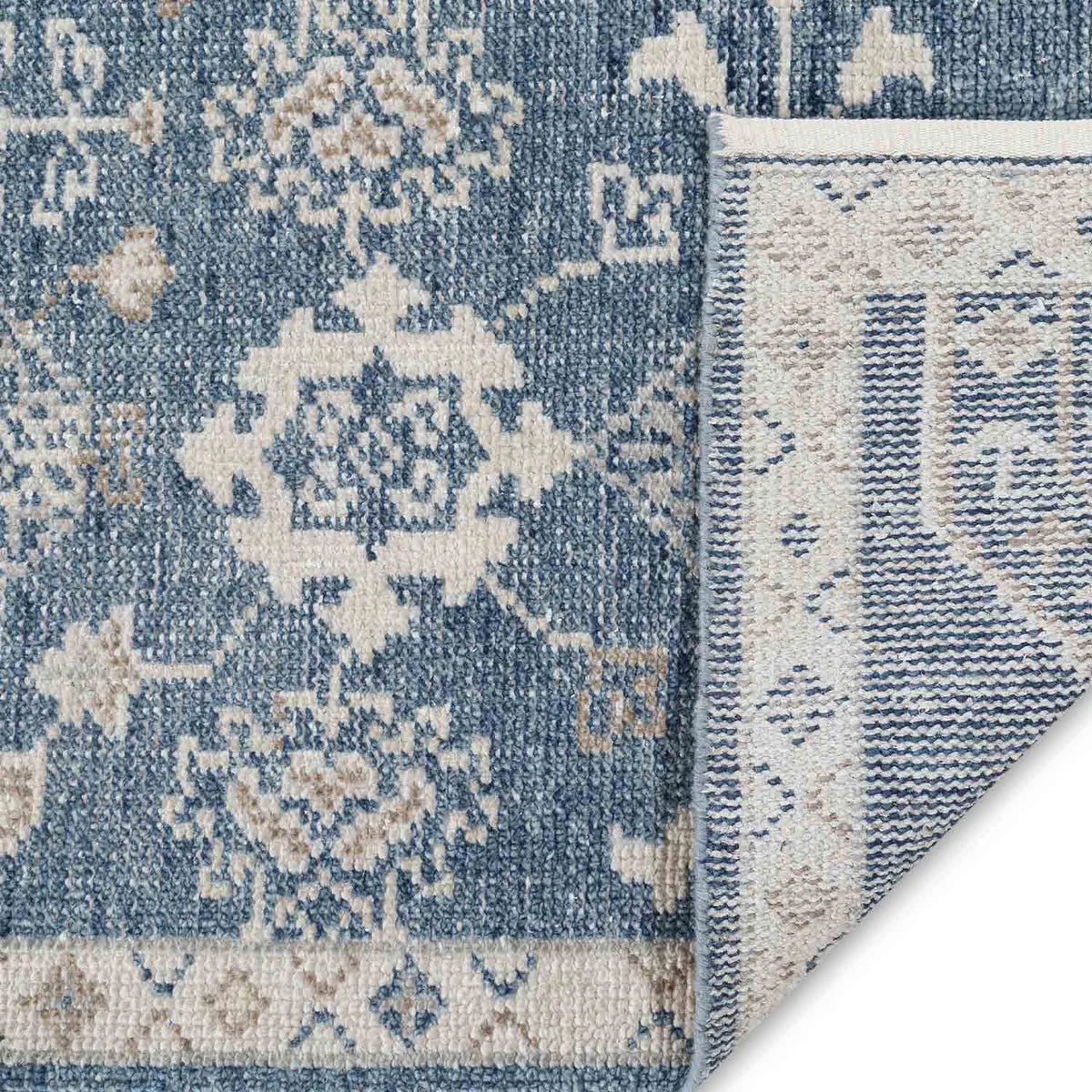 Hand Knotted Blue New Zealand Woollen Rug