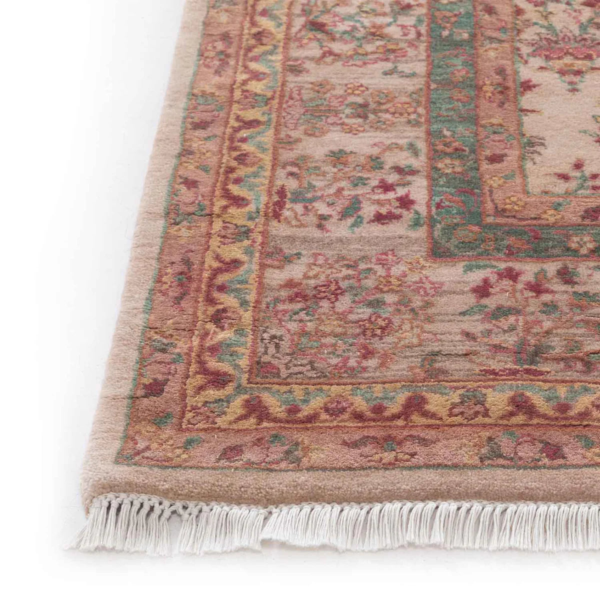 New Zealand Peach Woollen Hand Knotted Rug