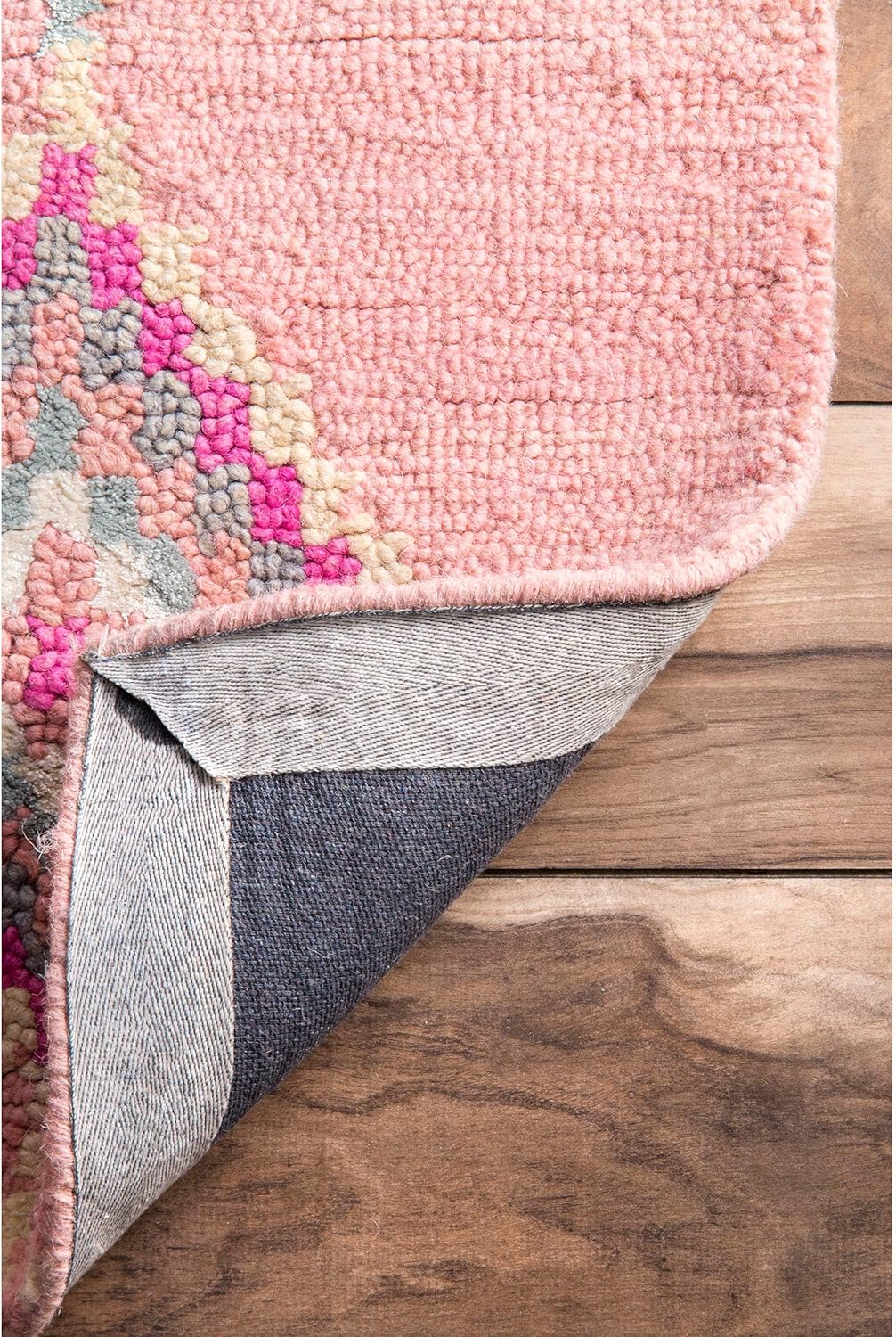 Hand-Tufted Belini Hand Tufted Wool Area Rug, 5' x 8', Pink