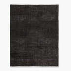 Hand Knotted Wool Rug, Oushak Rug Jet Black & Charcoal Oushak Rug Modern Geometric Distressed Carpet Modern Custom Sizes 5x8 6x9 8x10 9x12