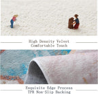 Hand-Tufted Blue,4x6 Feet,Suitable for Bedroom,Living Room,Apartment,Machine Washable Non-Slip Soft Modern Interior Rug,Smudge-Proof,Non-Shedding