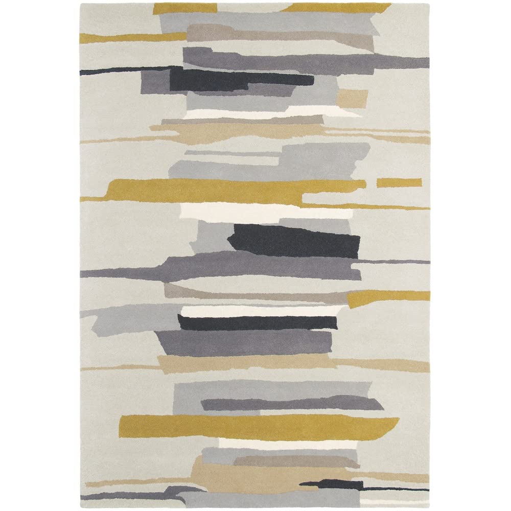 Yellow Wool Hand-Tufted Carpet for Living Room Bedroom Drawing Room Hall and Floor Color Yellow