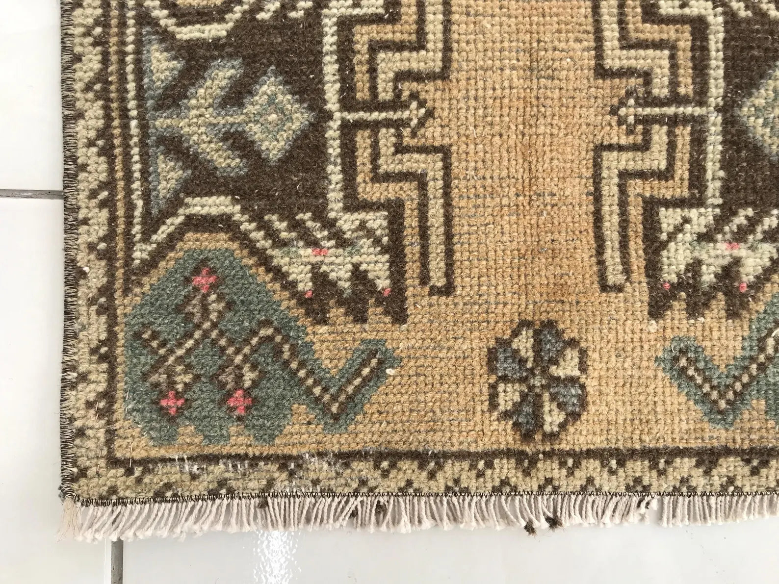 Hand Knotted Brown Oushak Rug Elegant Charcoal Gray and Ivory Oushak Rug
