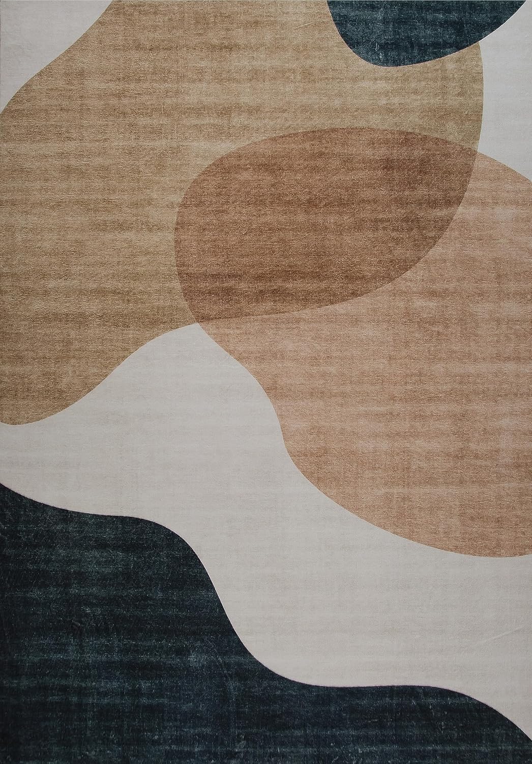 Hand-Tufted Cream Green Indoor Soft Area Rug for Living Room Bedroom Dining Room and Office - 5 x 8 Exact Size 5 3 X 7 7