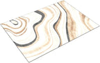Hand-Tufted Cream and Brown,4x6 Feet,Suitable for Bedroom,Living Room,Apartment,Machine Washable Non-Slip Soft Modern Interior Rug,Smudge-Proof,Non-Shedding