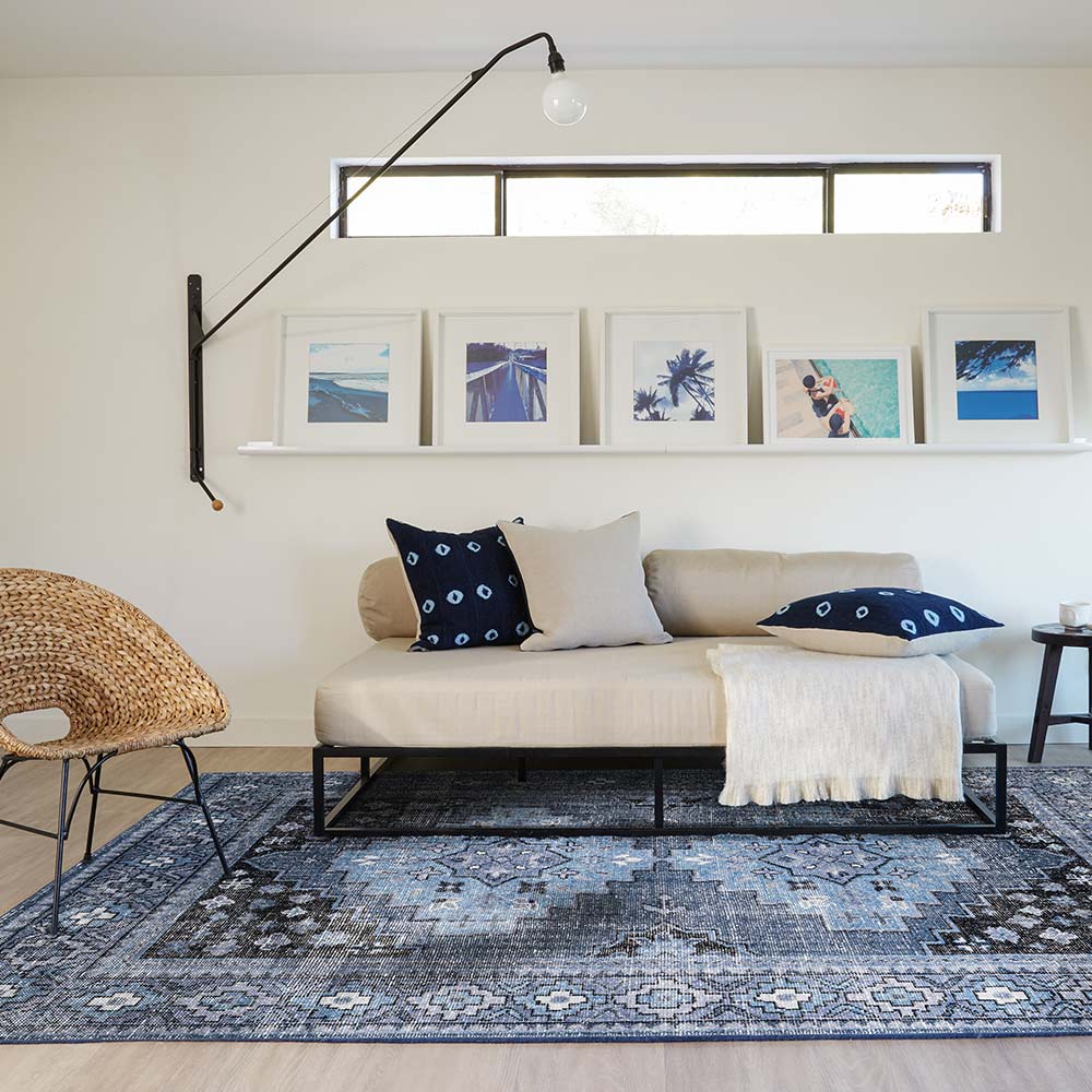 Blue Woollen Premium Hand Knotted Rug