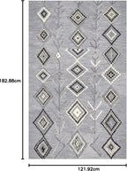 Hand-Tufted Belini Area Rug, 4x6, Dark Grey