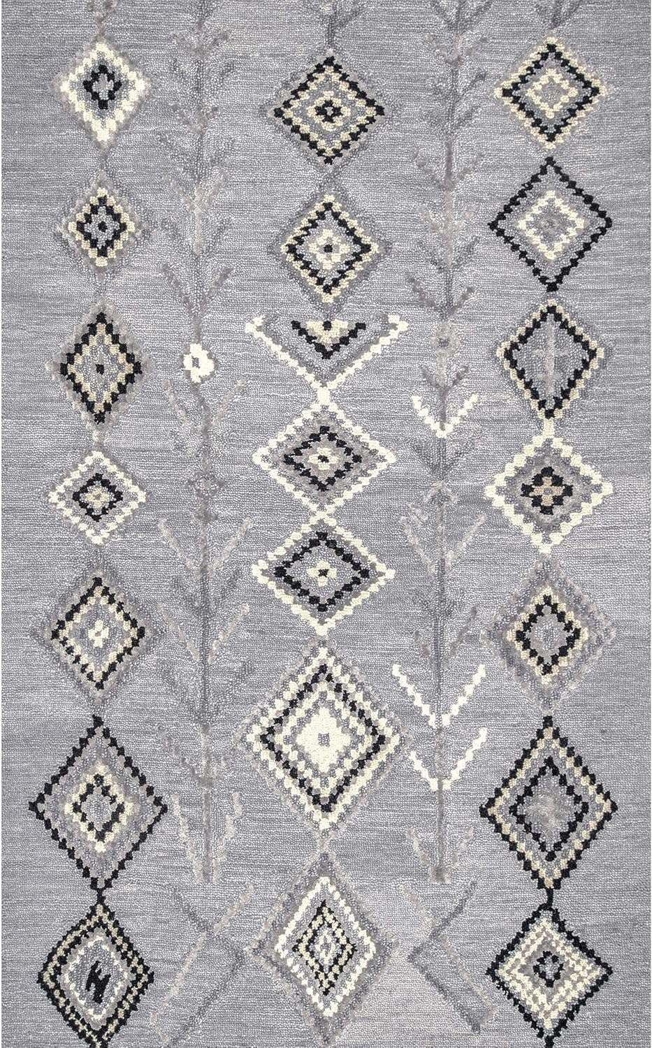 Hand-Tufted Belini Area Rug, 4x6, Dark Grey