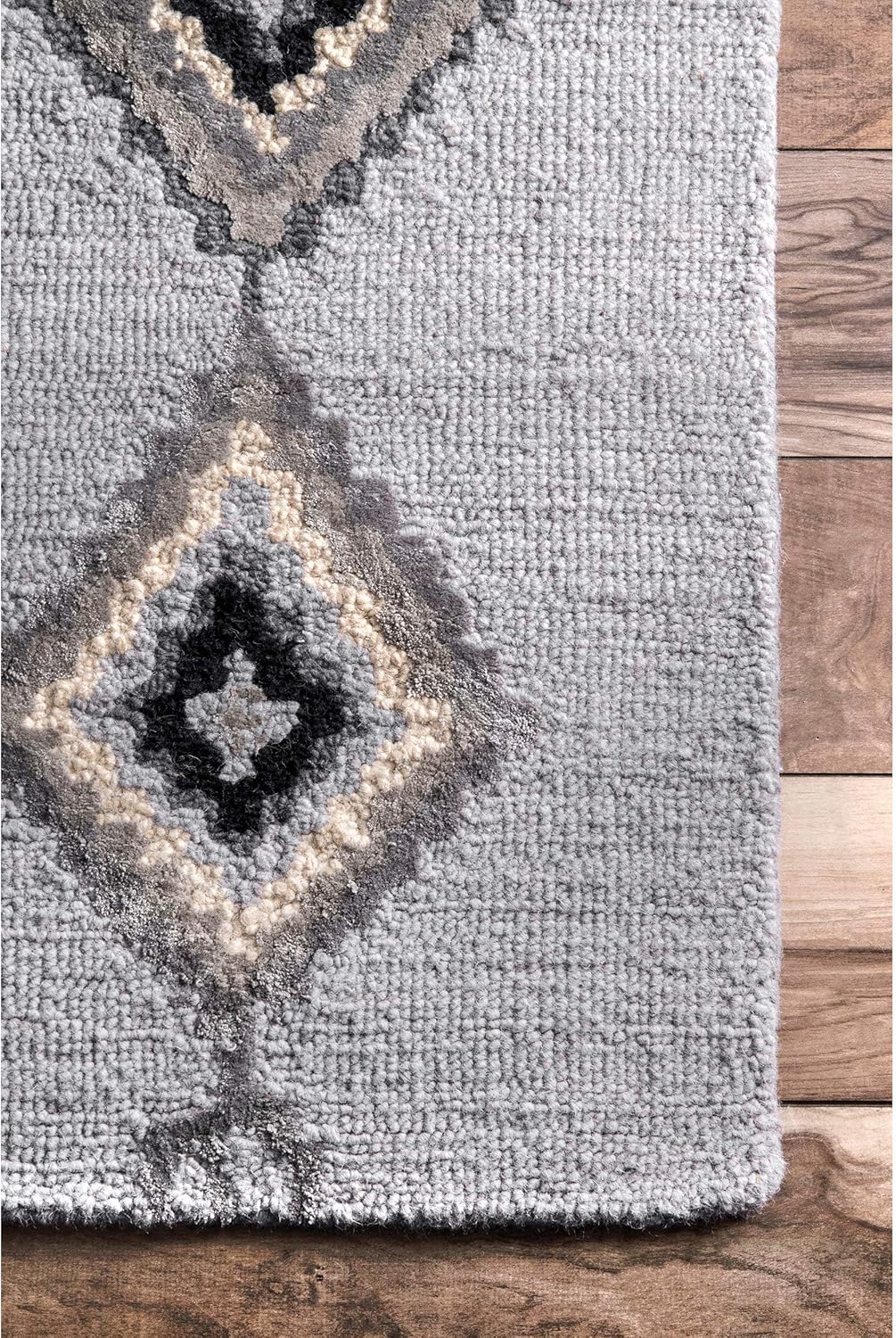 Hand-Tufted Belini Area Rug, 4x6, Dark Grey