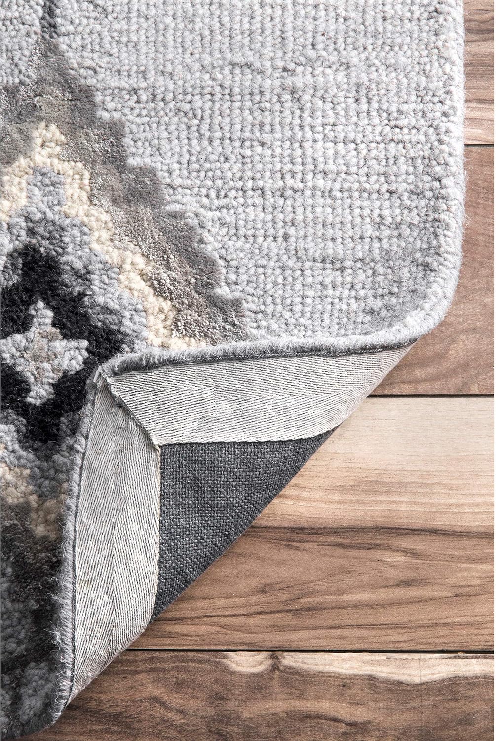 Hand-Tufted Belini Area Rug, 4x6, Dark Grey