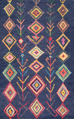 Hand-Tufted Belini Runner Rug  2 6x 6 Navy