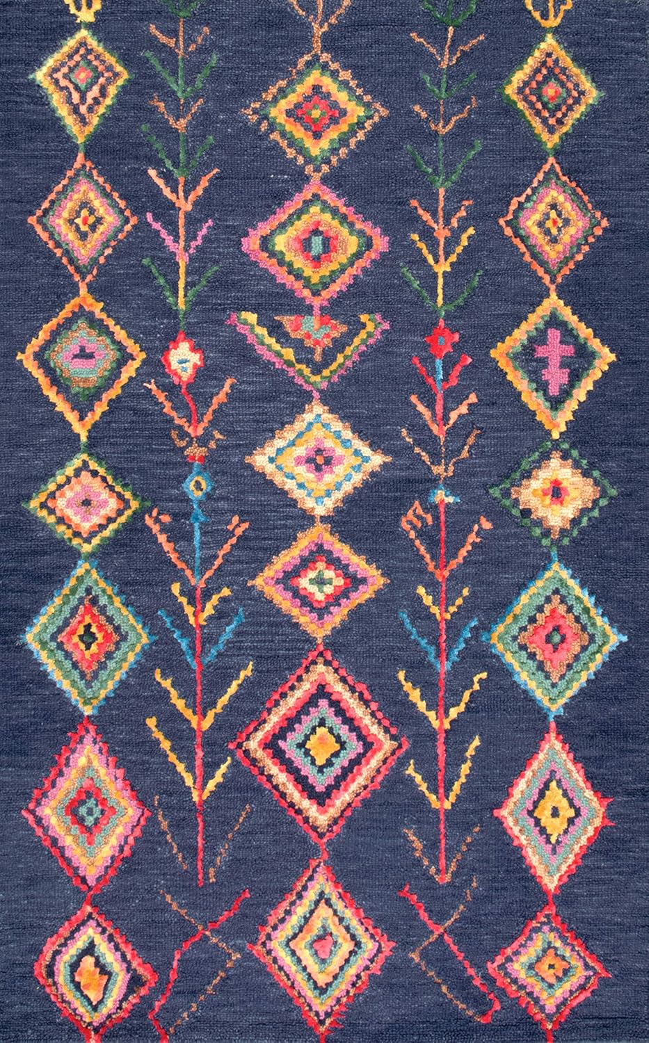 Hand-Tufted Belini Runner Rug  2 6x 6 Navy