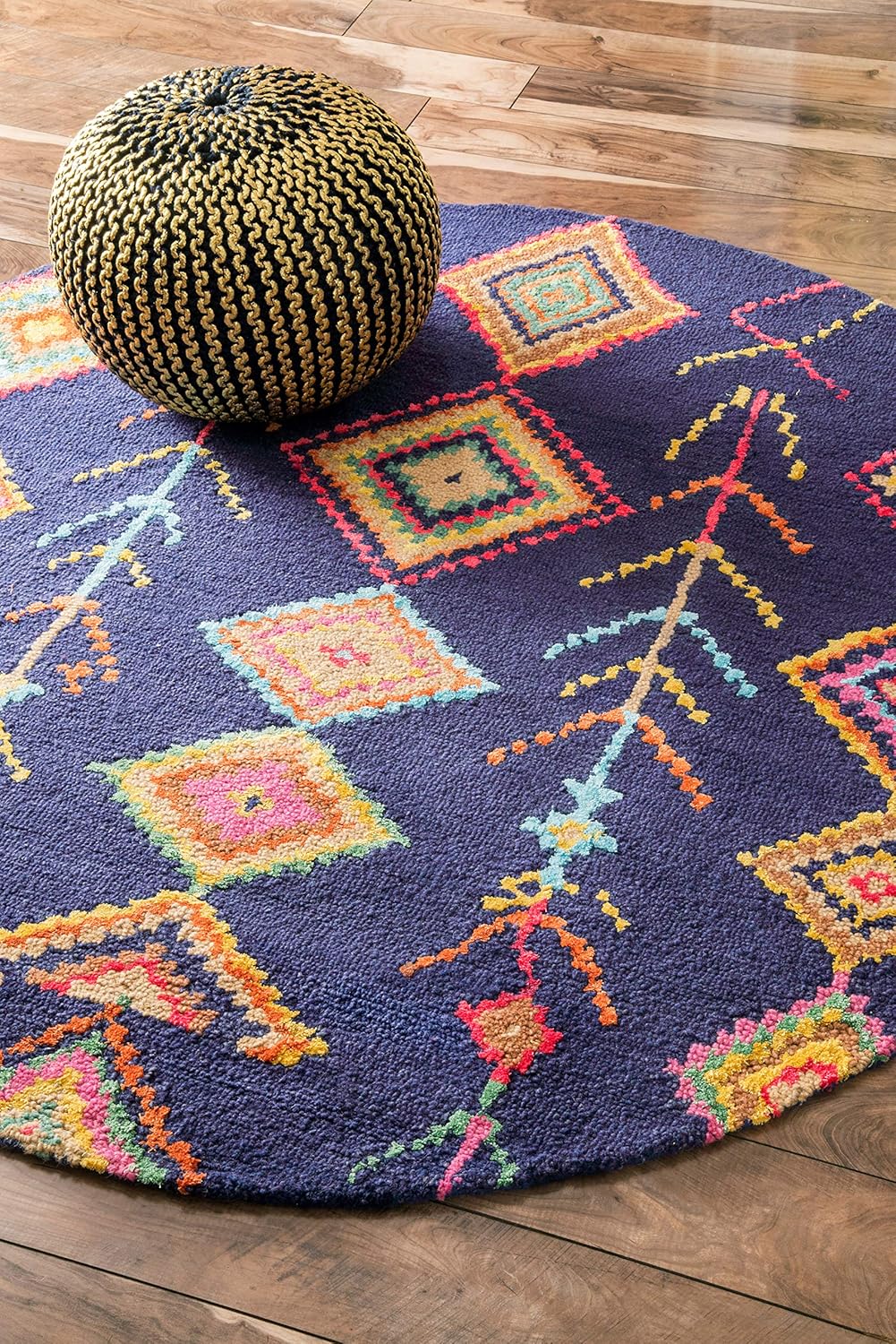 Hand-Tufted Belini Runner Rug  2 6x 6 Navy