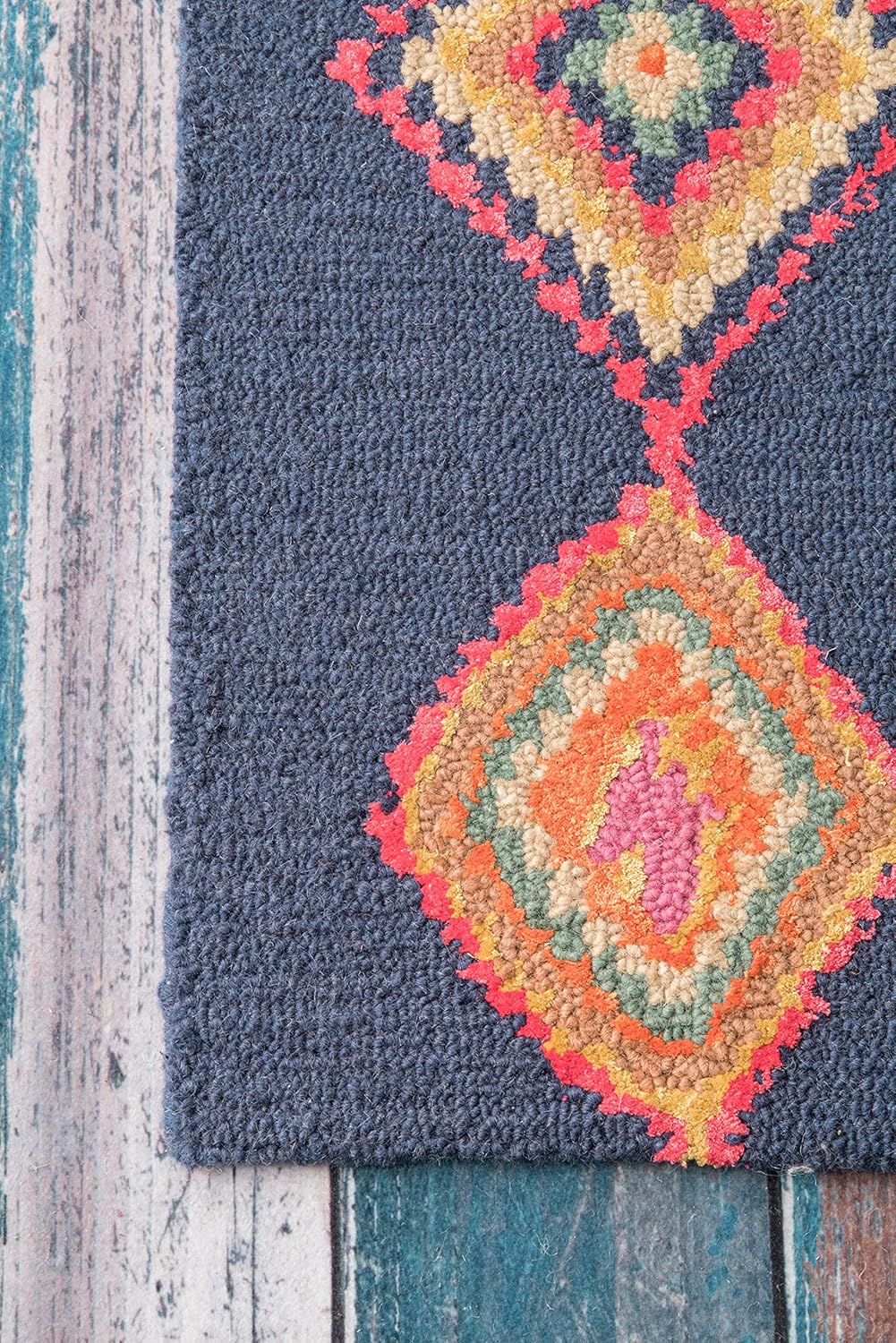 Hand-Tufted Belini Runner Rug  2 6x 6 Navy