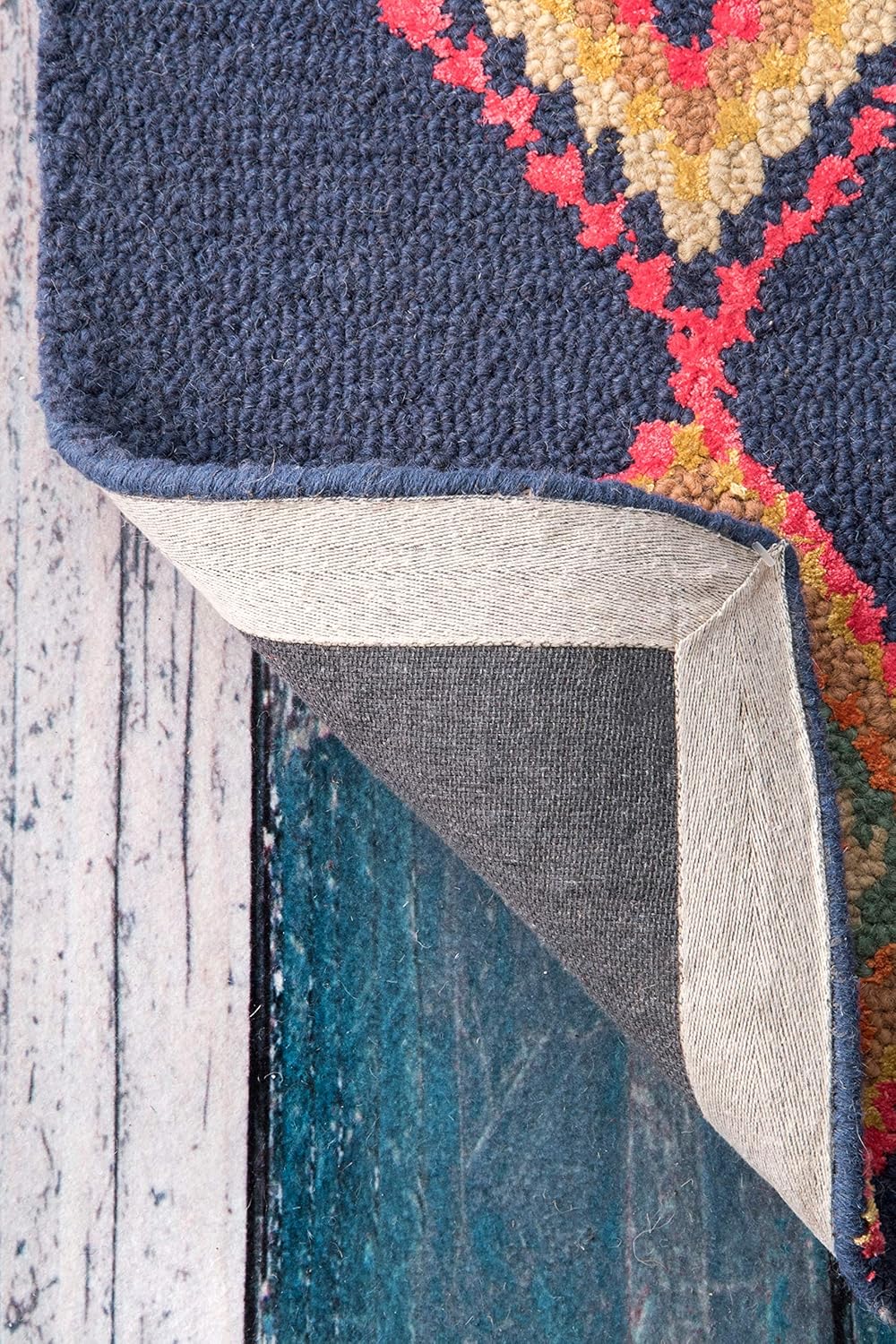 Hand-Tufted Belini Runner Rug  2 6x 6 Navy
