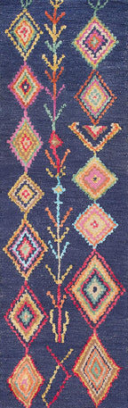 Hand-Tufted Belini Runner Rug  2 6x 6 Navy