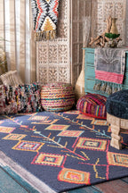 Hand-Tufted Belini Runner Rug  2 6x 6 Navy