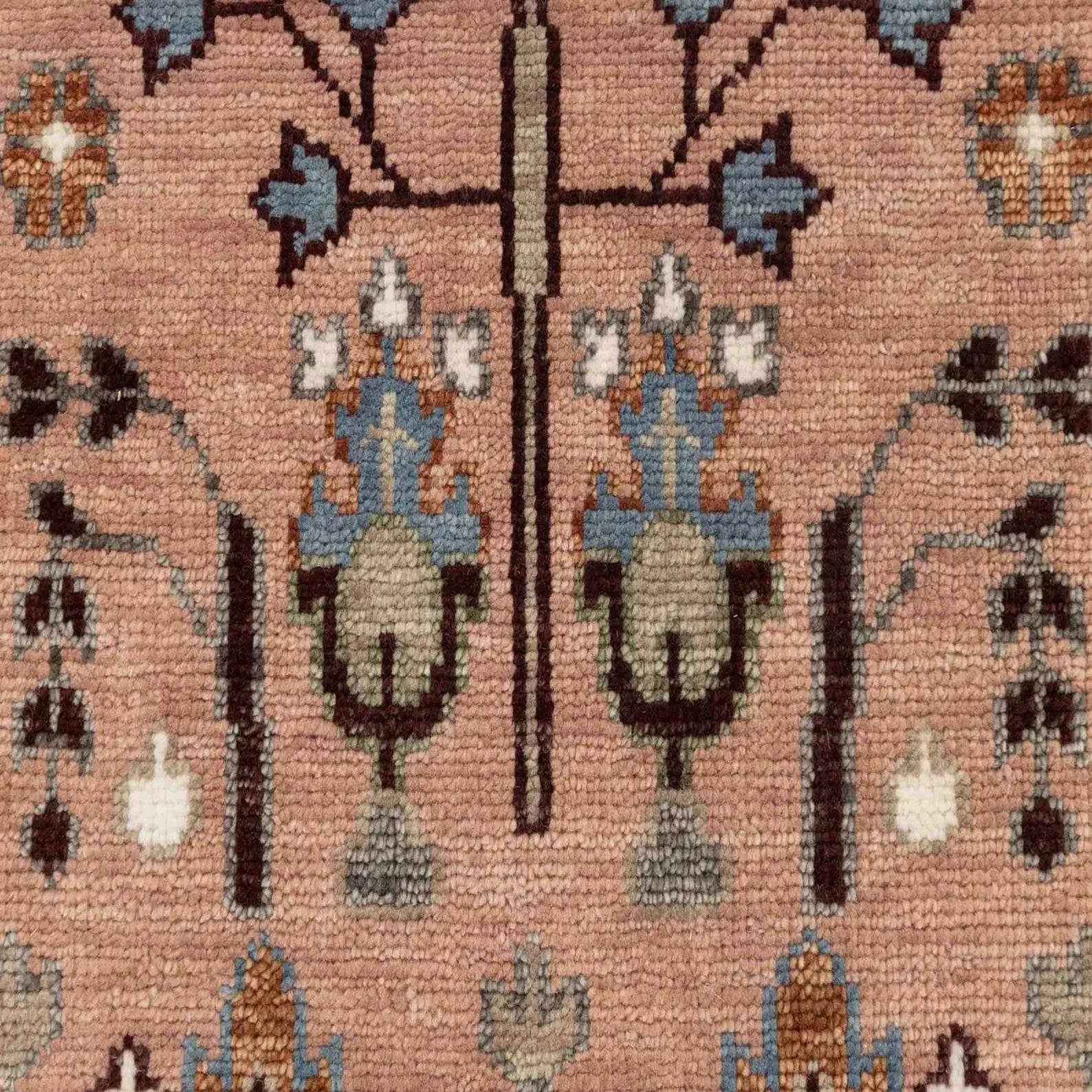 Hand Knotted Wool Rug, Oushak Rug Rust Orange Sage Accent Oushak Rug Modern Geometric Distressed Carpet Sizes 5x8 6x9 8x10 9x12