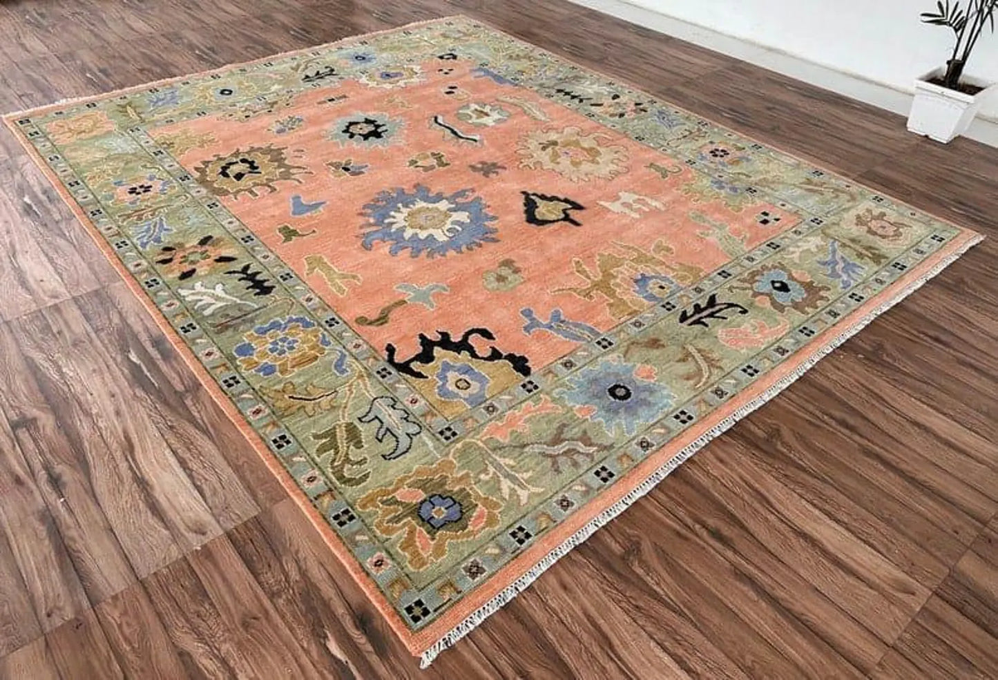 Peach Turkish Oushak Hand Knotted Rug 4x6, 5x8, 6x9, 8x10, 9x12, 10x14 ft Handmade Rugs for Living Room - Antique Contemporary rug
