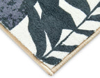 Hand-Tufted Modern Living Room Rug Washable 5x7 Rug, Black Boho Cute Aesthetic Area Rugs Carpet for Bedroom Dining Room Office, Vintage Abstract Leaves Thin Indoor Entryway Rug Carpet