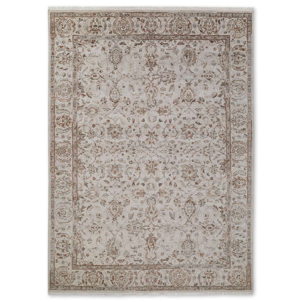New Zealand Light Grey Woollen Hand Knotted Rug