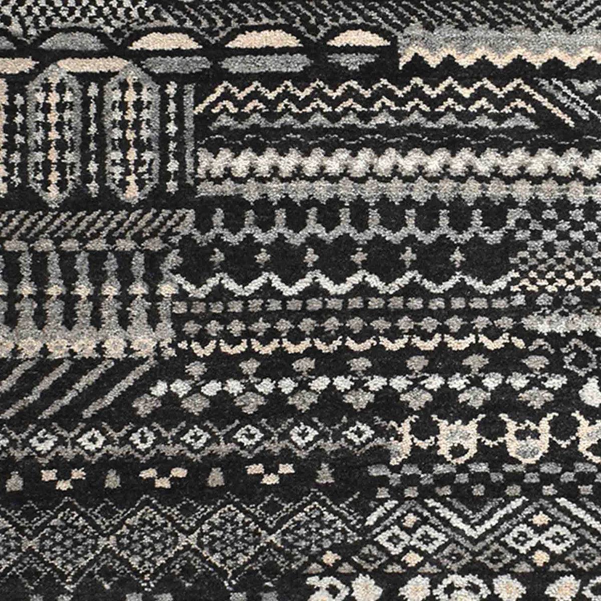Black New Zealand Wool Hand Knotted Premium Rug