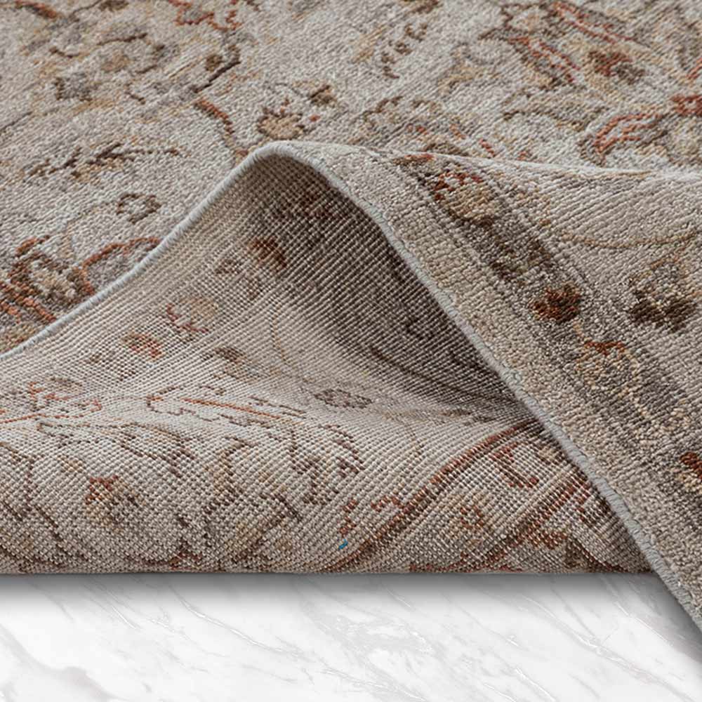 New Zealand Light Grey Woollen Hand Knotted Rug