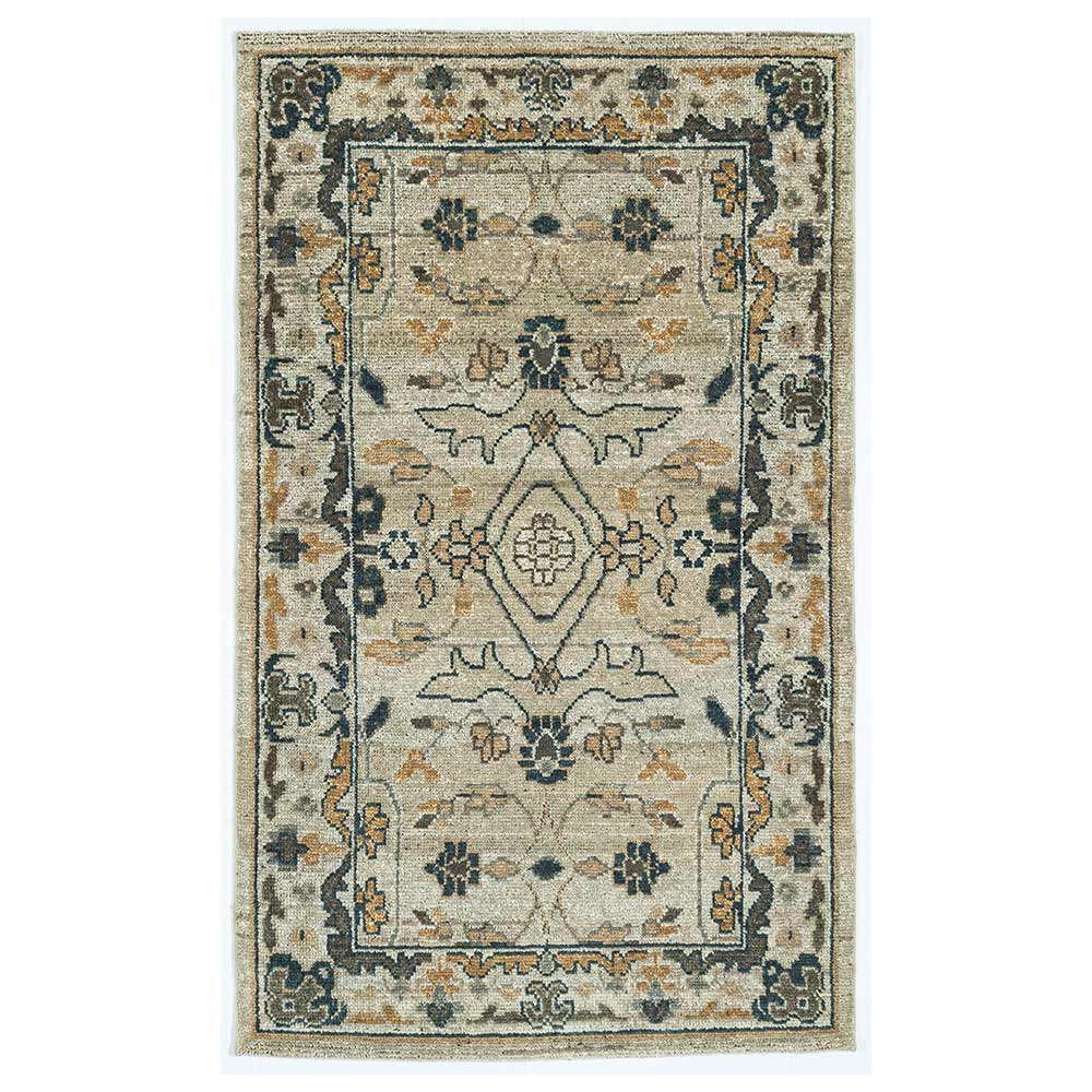 Light Green Woollen Hand Knotted Rug