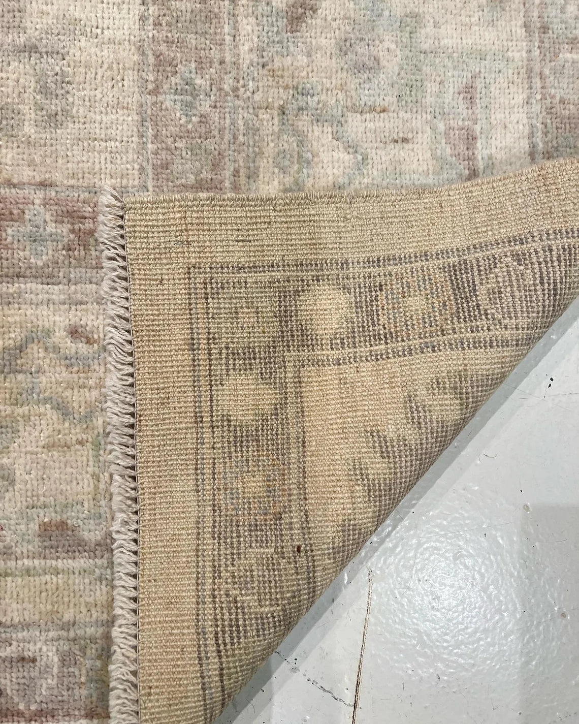 Low Pile 12x15 Oversize Muted Oushak Rug Natural Color Hand Knotted Rug Contempory Hand Woolen Rug vintage Oushak Rug Hallway Rug Bedroom Rugs