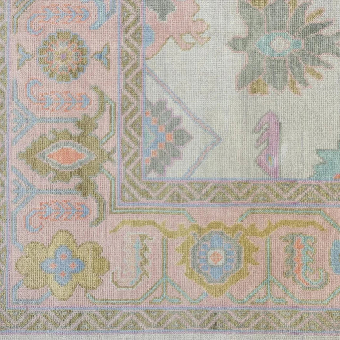 Large Gray Oushak Rug, 8x10 Area Low Pile Rug, Handwoven Turkish Vintage Carpet, Neutral Bohemian Decor Living Room,Dining Room,Office,Bedroom Rug