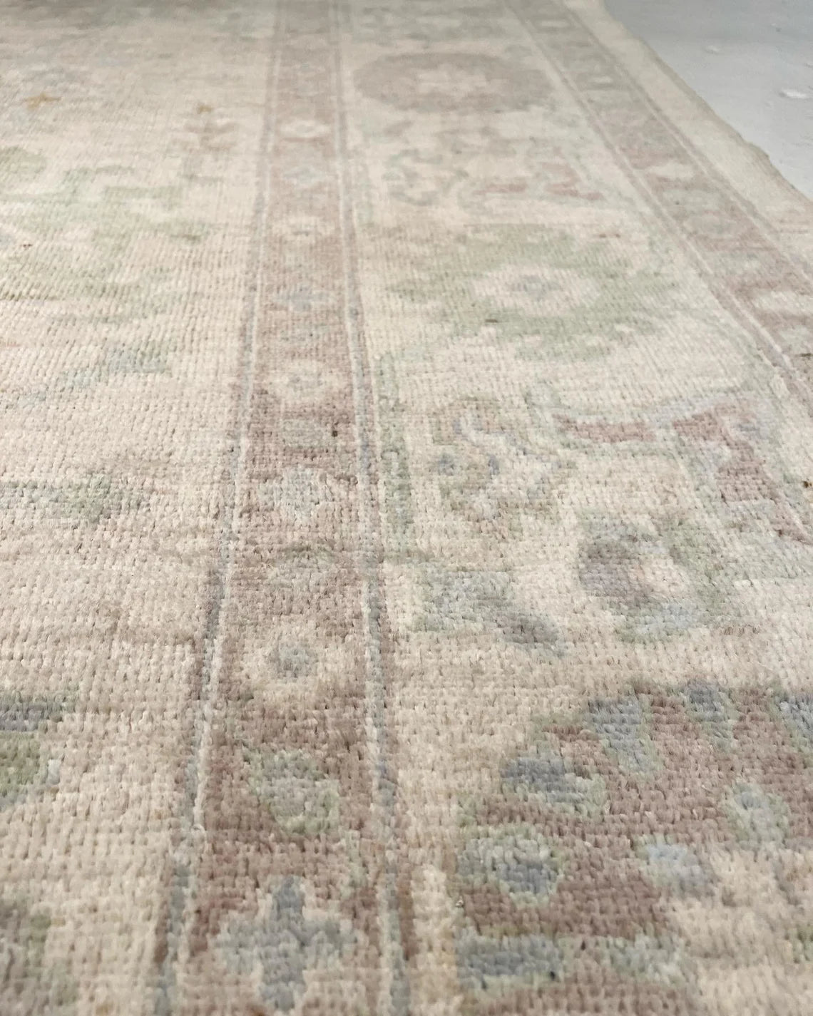 Low Pile 12x15 Oversize Muted Oushak Rug Natural Color Hand Knotted Rug Contempory Hand Woolen Rug vintage Oushak Rug Hallway Rug Bedroom Rugs