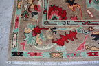 Natural Oushak Rug Turkish NewZealand Wool Rug / Rug for Bedroom Hand Knotted Carpet