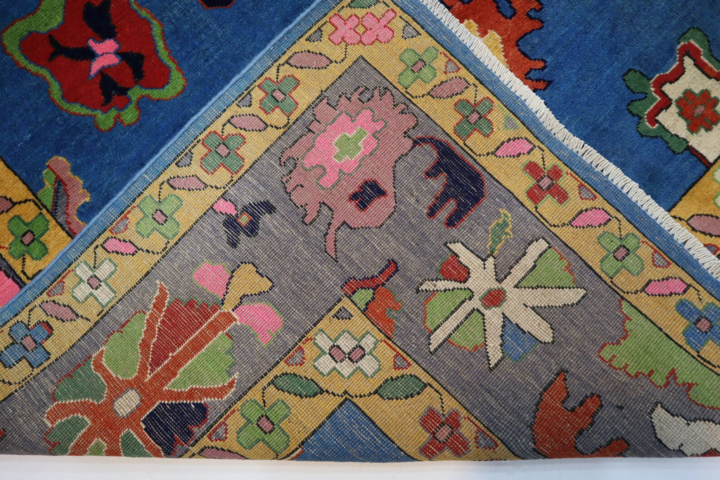 Blue & Gray Oushak Rug 7x10 Turkish Oushak Rug/ Hand-Knotted Wool Rug/ Multicolor Contemporary Rug/ Natural dyes Living Room Rug Bedroom rug Hand Knotted Carpet