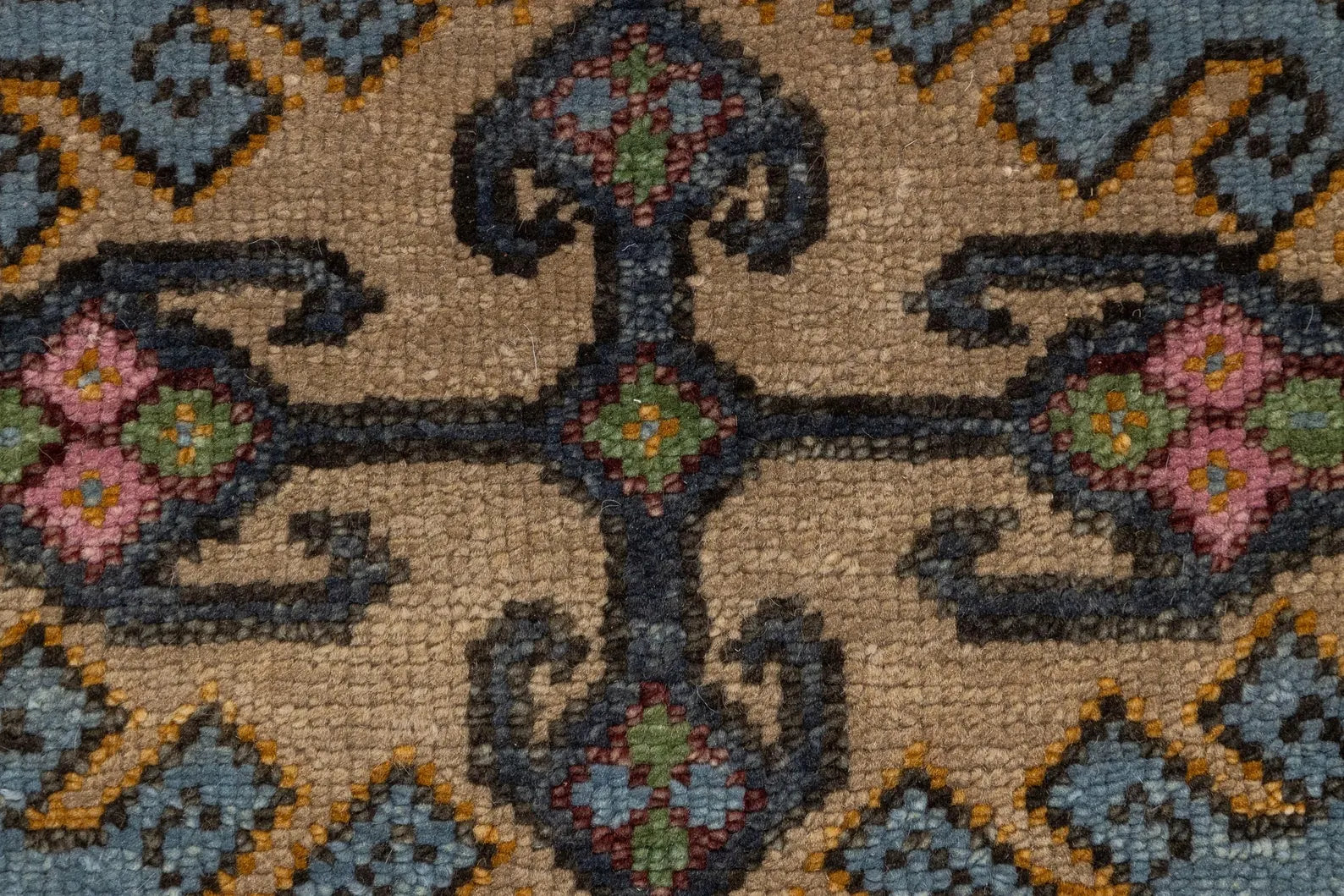 Rust Colored Border Vintage Persian Look Inspired Kismet Modern Oushak Hand Knotted Wool Rug