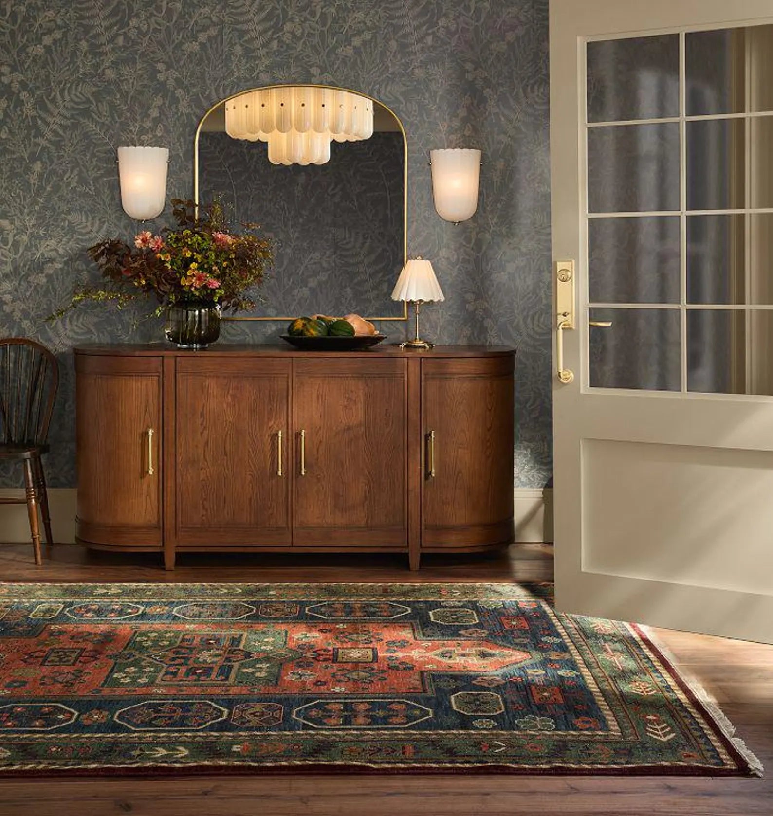 Hand Knotted Blue Traditional Rug | New Zealand Wool Rug | Turkish Oushak Hand Made — 8x10, 9x12, 12x15 | Turkish Contemporary rug