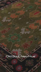 Low Pile Royal Blue 8x10 Hand Knotted Carpet Floral Oushak Rug Rug Hallway Rugs 100% Wool Rug 8X10, 9X12, 10X14, 12X15, 12X18 Made To Order